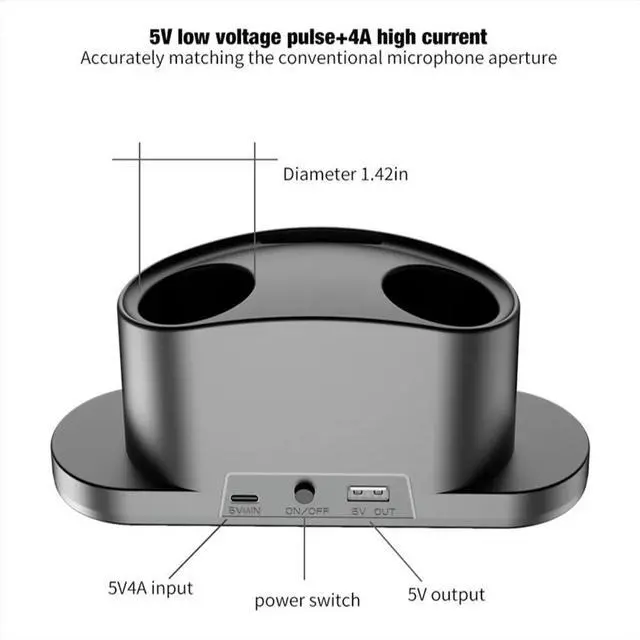 Main image of Microphone Universal Microphone Type-C Magnetic Connection Universal Charging Stand USB 5V Power Supply