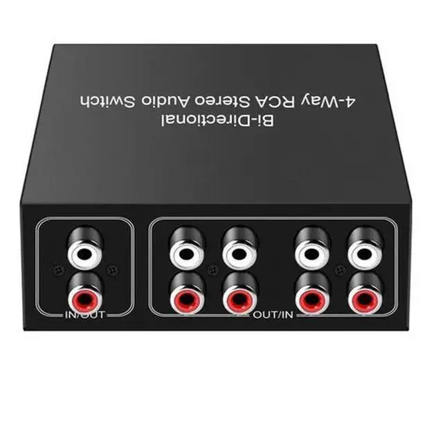 Alt view image 2 of 5 - 4-Way Stereo L/R Sound Channel Bi-Directional Audio Switcher, 1 in 4 Out or 4 in 1 Out, L/R Sound Channel Audio Switch Splitter