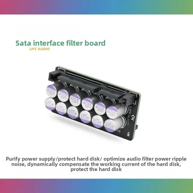 Alt view image 2 of 6 - SATA Interface Power Filter Purification Board PC-HiFi Hard Drive Filter Out Ripple Noise Interference Protect Hard Drive