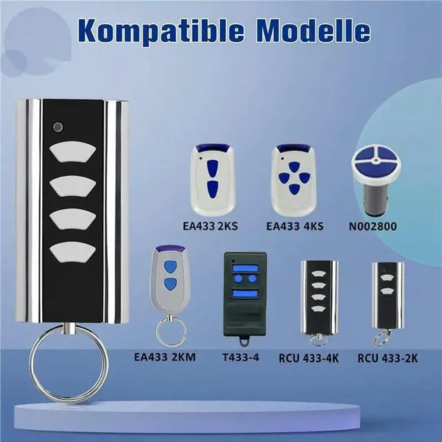 Alt view image 3 of 3 - Remote Control For Normstahl Entrematic RCU 433-4K,RCU 433-2K,EA433 2KM,433.92 Rolling Code Garage Remote Control 4 Pcs