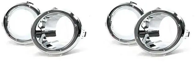 Main image of 4X Front Fog Light Bumper Lamp Chrome Trim Cover Bezel Grille Foglight Frame For Nissan Patrol Y61 2005-2009