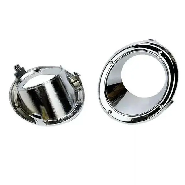 Alt view image 3 of 3 - 4X Front Fog Light Bumper Lamp Chrome Trim Cover Bezel Grille Foglight Frame For Nissan Patrol Y61 2005-2009