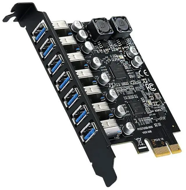 Main image of USB3.2 Gen1 5Gbps USB3.0 PCI Express Multiplier PCI E To 7ports USB 3 Hub Expansion Adapter Card PCI-E 1X Controller for Desktop