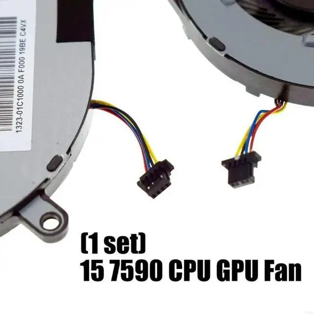 Alt view image 3 of 6 - 2025 DC5V 0.5A 4Pin Laptop CPU + GPU Cooling Fan Notebook Radiators for 15 7590 7591 7590 P83F Seriess