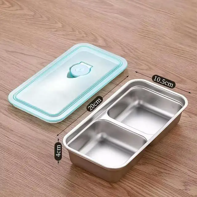 Alt view image 2 of 6 - 4 Pack Stainless Steel Containers Reusable,Compartment Food Containers with Leakproof Lids Prep Dishwasher Safe