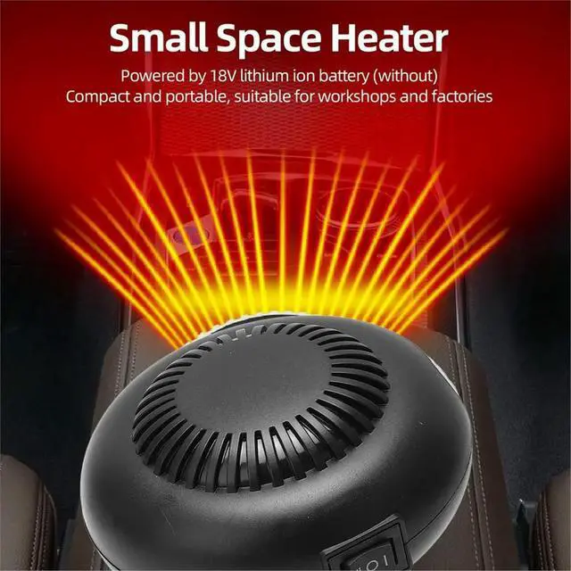 Alt view image 2 of 6 - Cordless Car Heater Car Window Defogger Small Space Heater for Makita 18V for Cars Office Indoor Use