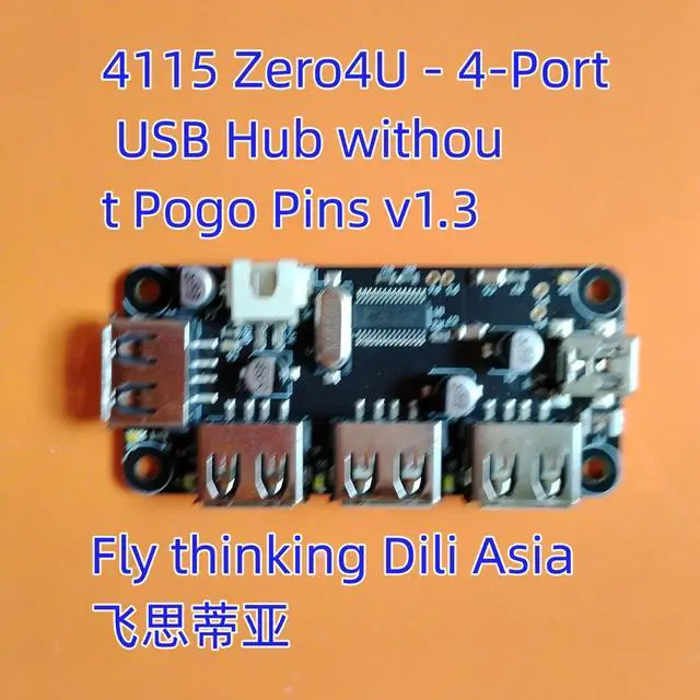 Alt view image 2 of 4 - 1PCS 4115 Interface Development Tools Zero4U - 4-Port USB Hub without Pogo Pins - v1.3