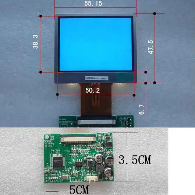 Alt view image 2 of 3 - 2.4 inch TFT-LCD module kit 480*234 AUO screen 12v 1way RCA for Monitoring/debugging/doorbell intercom/repair DIY model