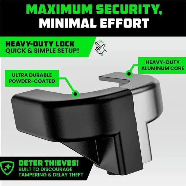 Alt view image 3 of 3 - Trailer Coupler Locks(For 2") Heavy Duty Anti-Theft Hitch Lock Kit For RV, Camper, Boat Trailer