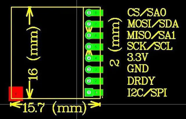 Alt view image 2 of 2 - PNI RM3100 Geomagnetism Sensor Module Triaxial Magnetic Field Sensor SPI Interface High Accuracy 13156 13104 13101