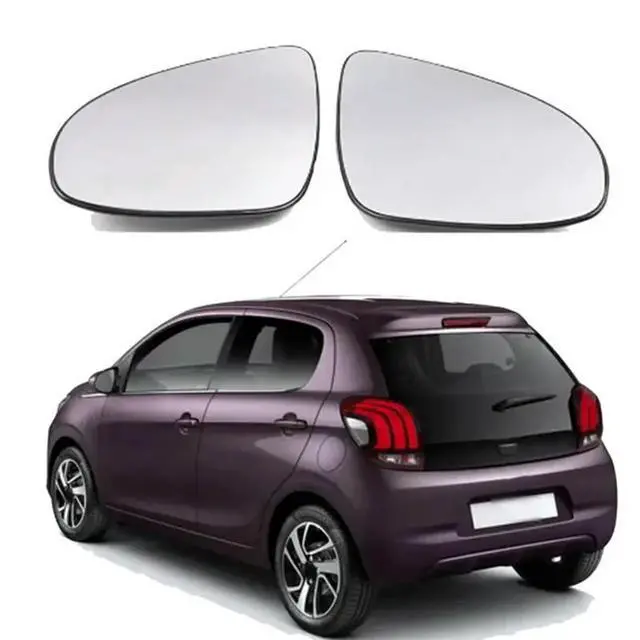 Alt view image 3 of 3 - Car Rearview Mirror Lens Side Mirror Glass For Citroen C1