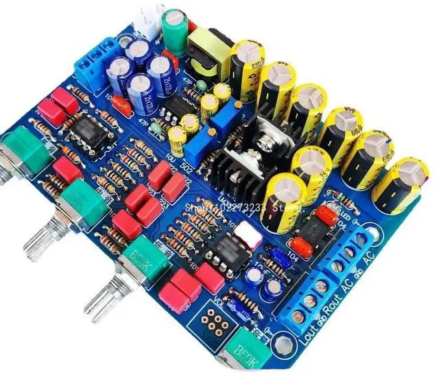 Alt view image 3 of 3 - HiFi Class A Preamp Tone Board OPA2604 OP AMP Audio Preamplifier Potentiometer Extension AC 12V-15V