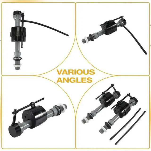 Main image of 2 Pcs Universal Toilet Fill Valve Replacement Kit, Fill Valve2-Inch Flappe, Adjustable Toilet Repair Kit Inside Tank,