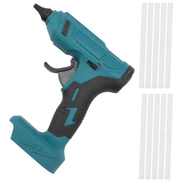 Alt view image 2 of 6 - Cordless Hot Melt Glue Gun Rechargeable with 10pc 11mm Glue Sticks DIY Repair Tool for Makita 18V Pin
