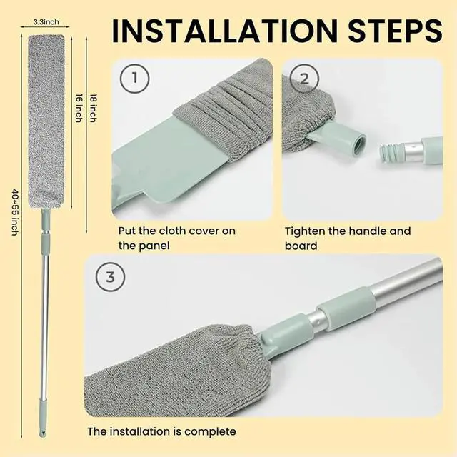 Main image of Extendable Microfiber Duster Versatile Cleaning Tool for Ceilings, Blinds, Under Furniture Washable Dusting Wand