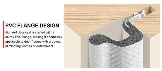 Alt view image 3 of 6 - Large Size Weather Stripping Door Seal for Large Gaps Door Seal Strip 12.2m Easy Installation Soundproof & Weatherproof