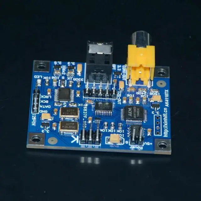 Alt view image 2 of 3 - AK418-TX I2S Signal to Coaxial Fiber with I2S Signal Output Supports 24 192