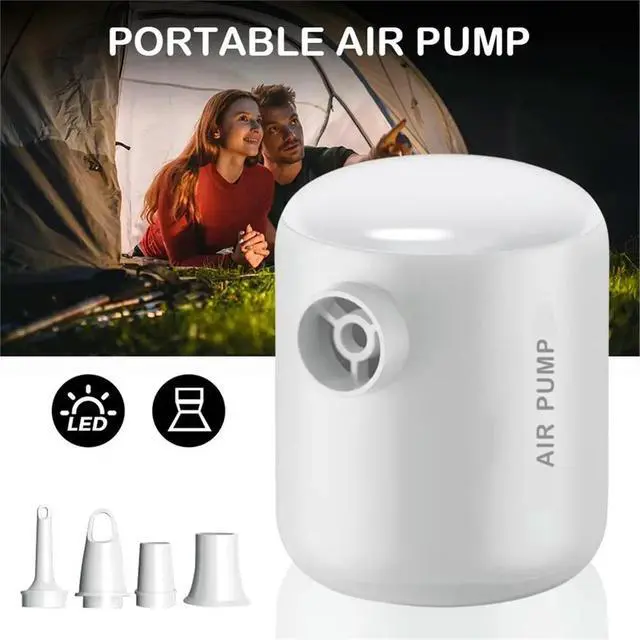 Alt view image 3 of 3 - Mini Air Pump Electric Inflator Pump for Air Mattresses Inflate Deflate Beds Swimming Ring Outdoor Camping Pump