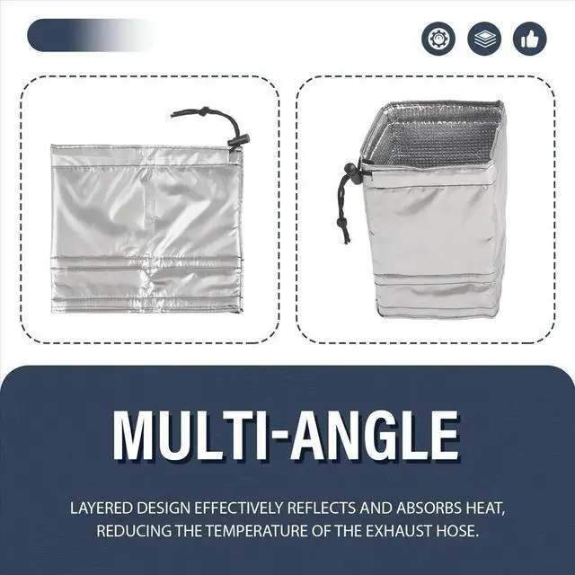 Alt view image 2 of 6 - AC Hose Insulation Sleeve, Air Conditioner Hose Cover Wrap for 5 Inch & 5.9 Inch Diameter Exhaust Hose