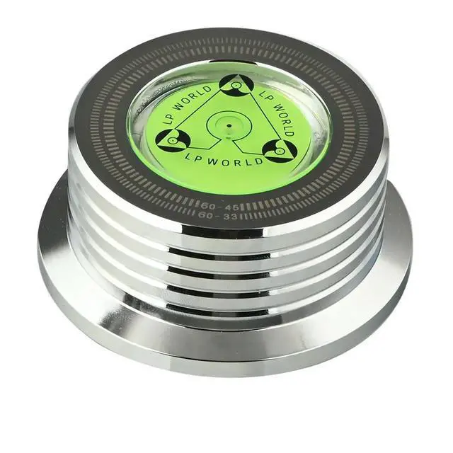 Alt view image 3 of 3 - 3X Universal 60Hz LP Vinyl Record Player Disc Turntable Stabilizer With Level Aluminum Alloy Weight Clamp Silver