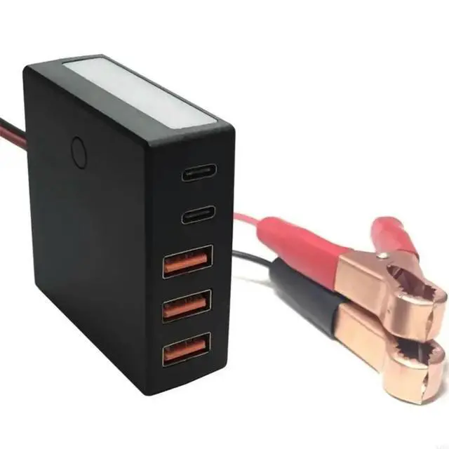Alt view image 2 of 6 - 3xUSB-A and 2xType-C Car 12V 24V to 5V USB Charging Converter 5-Port Car Adapter for Car Batteries