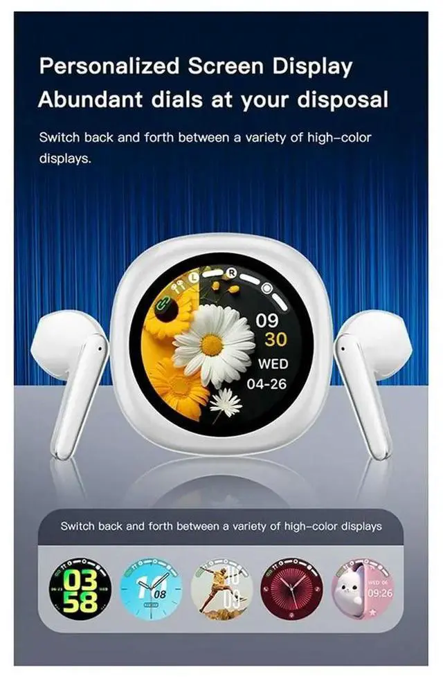 Main image of Bluetooth Translation Headphones with Touch Screen ANC ENC Noise Cancellation Multiple Languages Translator
