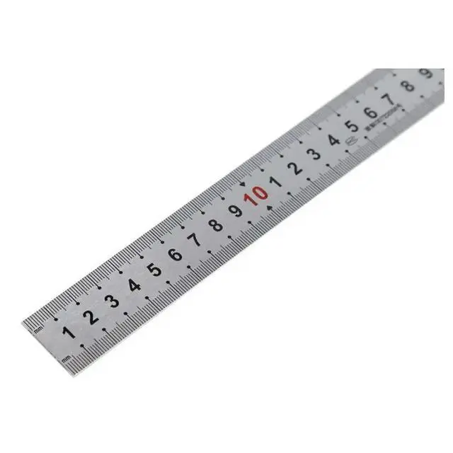 Alt view image 2 of 3 - 10X Double Side Scale Stainless Steel Straight Ruler Measuring Tool 50Cm