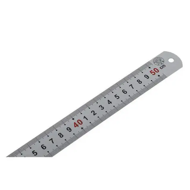 Alt view image 3 of 3 - 10X Double Side Scale Stainless Steel Straight Ruler Measuring Tool 50Cm
