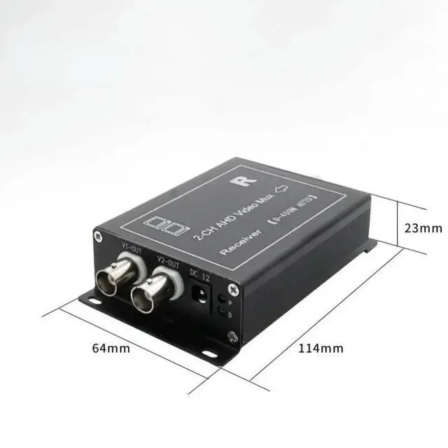 Alt view image 3 of 3 - Cctv Camera Multiplexer 2 Channel Ahd Coaxial Video Multiplexer with Signal Transmission Distance Ahd Multiplexer