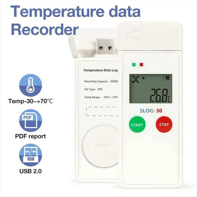 Alt view image 2 of 6 - Temperature Recorder USB Temperature Data Logger Food Medicine Refrigerated Transportation