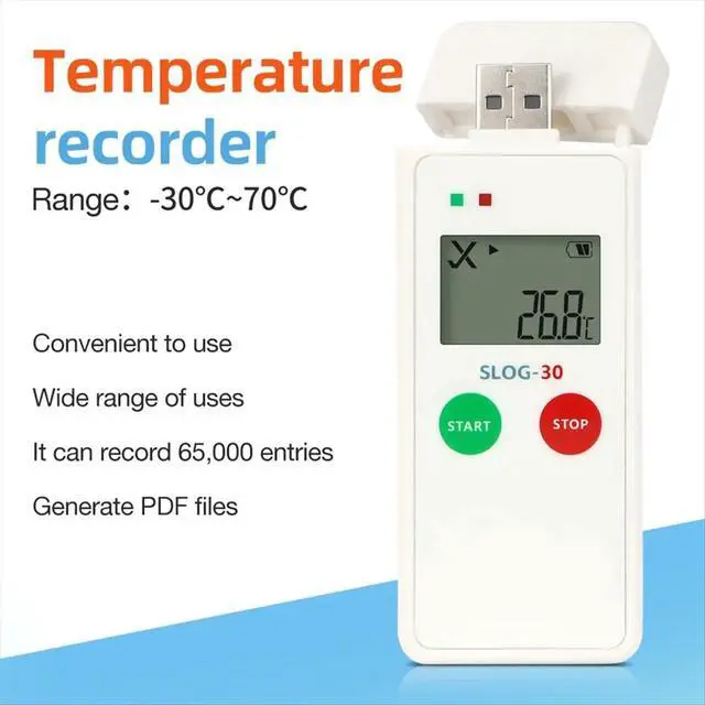 Alt view image 3 of 6 - Temperature Recorder USB Temperature Data Logger Food Medicine Refrigerated Transportation