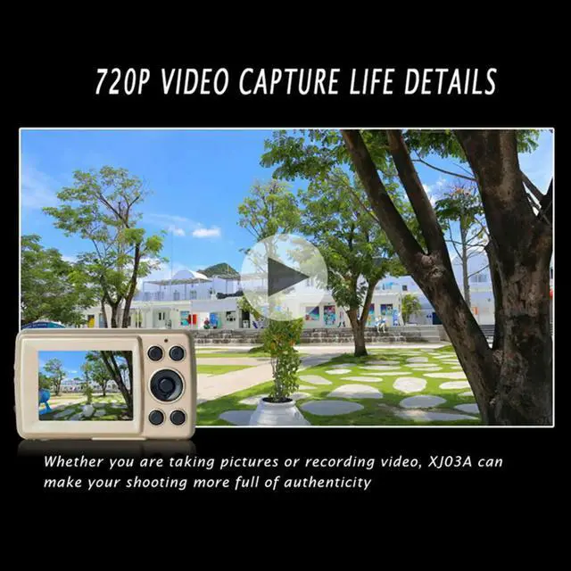 Alt view image 2 of 3 - YM-2X Digital Camera,Cameras 16 Million HD Pixel Compact Home Digital Camera For Kids Teens Seniors Golden