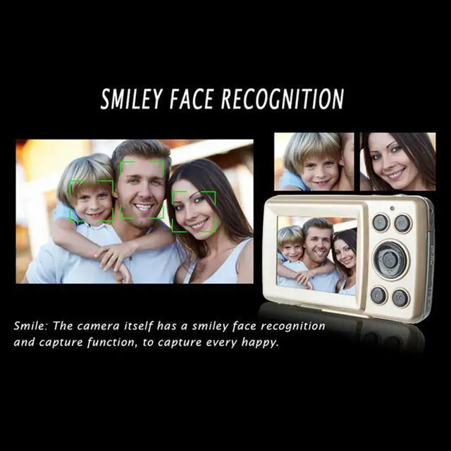 Alt view image 3 of 3 - YM-2X Digital Camera,Cameras 16 Million HD Pixel Compact Home Digital Camera For Kids Teens Seniors Golden