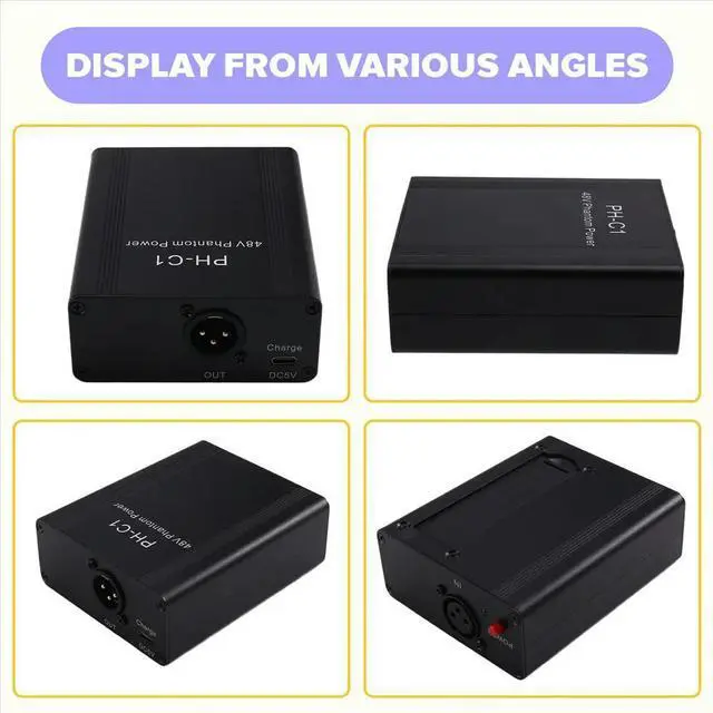 Main image of PH-C1 Microphone Preamp 48V Phantom Power Compact High Gain Microphone Booster Microphones Music Recording Equipment A