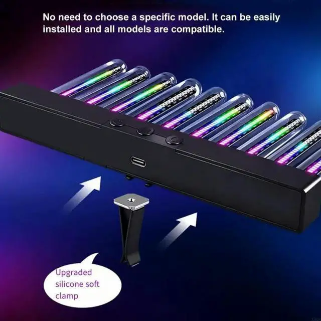 Alt view image 3 of 6 - 2025 USB LED Spectrum Light With 8 Display Mode And 5 Brightness Level For Music Gaming And Home Decoration