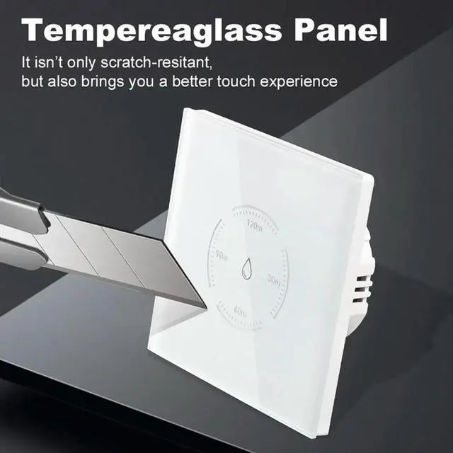 Alt view image 3 of 6 - Tuya EU Water Heater Boiler Switch 40A 8000W Life App Control Switch Works for Alexa Google Home B