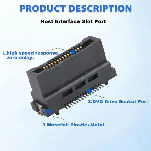 Alt view image 3 of 6 - DVD Drive Socket Port for PS5 Slim Console Motherboard for PS5 Slim Host Interface Slot Port Repair Replacement Parts