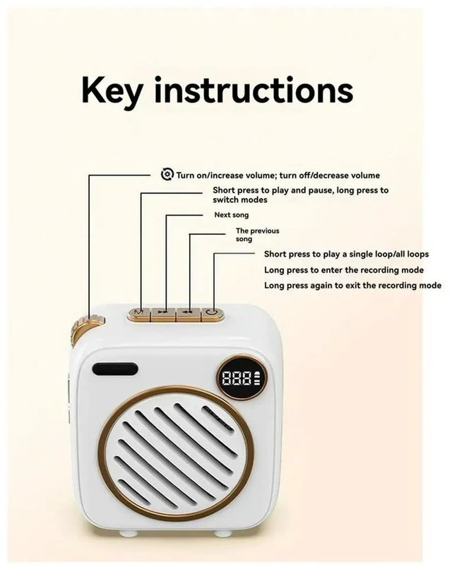 Main image of White Dual Microphone Bee Amplifier Microphone for Teacher Tour Guides Promotional Speaker