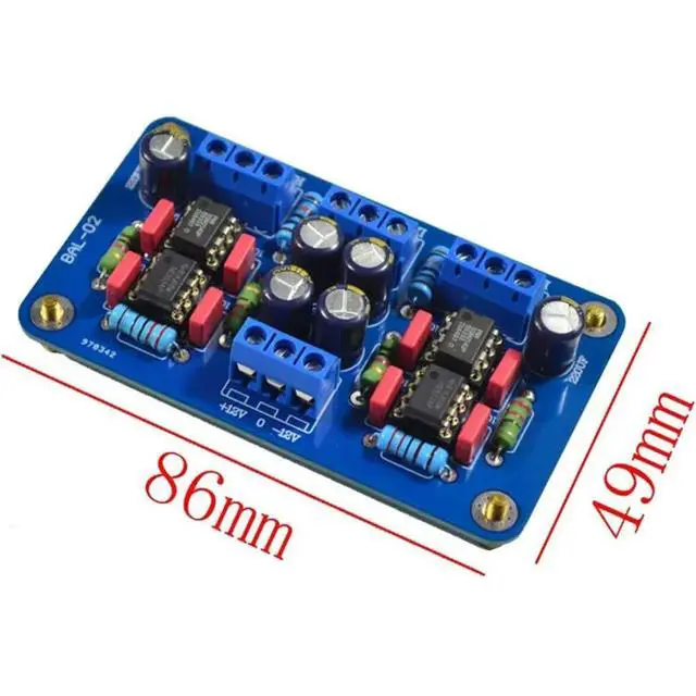 Alt view image 2 of 3 - SSM2141 Balanced XLR Input To Unbalanced RCA Single-ended Signal Output DC12V-15V