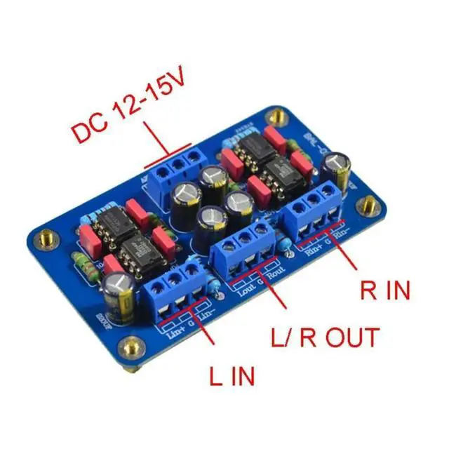 Alt view image 3 of 3 - SSM2141 Balanced XLR Input To Unbalanced RCA Single-ended Signal Output DC12V-15V
