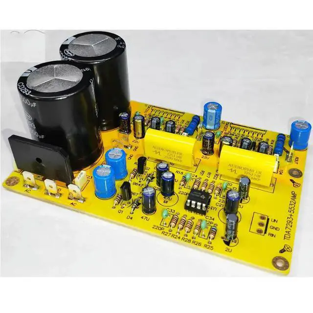 Alt view image 2 of 3 - TDA7293+NE5532 JRC4580DD Combined Amplifier Board 100W+100W HIFI Amplifier Board Audio