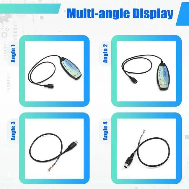 Main image of Recliner Chair Remote Control with 8 Pin Connectors Heating Intensity Adjustment 12VDC 20in Cord Tailored Massage Modes