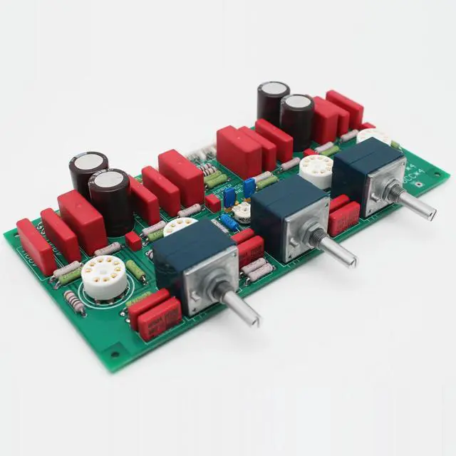 Alt view image 2 of 3 - Audio preamplifier with tone control or bypass output TUBE preamp Empty PCB board