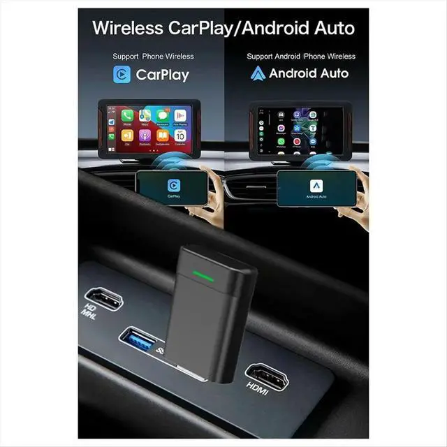 Alt view image 3 of 6 - Carplay Android Car Adapter 2-In-1 Wired to Mini Car Ai Box for Audi Toyota Volkswagen Plug and Play