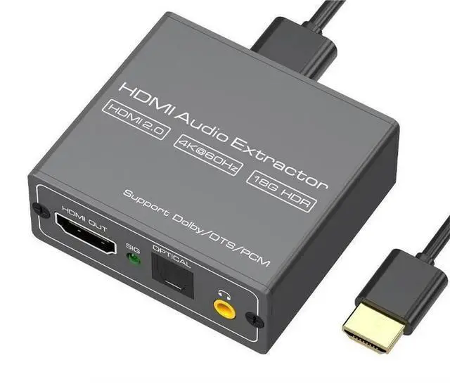 Main image of 4K Video Audio Extractor HDMI-Compatible To 3.5MM Audio Converter SPDIF Optical TOSLINK Stereo Out Splitter Adapter