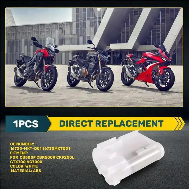 Alt view image 3 of 3 - 4X Fuel Filter For Honda CB500F CBR500R CRF250L CTX700 NC700X 16730-MKT-D01 16730MKTD01