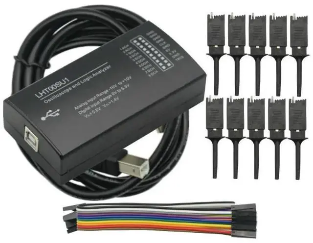 Alt view image 2 of 3 - Virtual Oscilloscope Logic Analyzer Multi-function Signal Generator I2C SPI CAN Uart With Clamp For Board Module