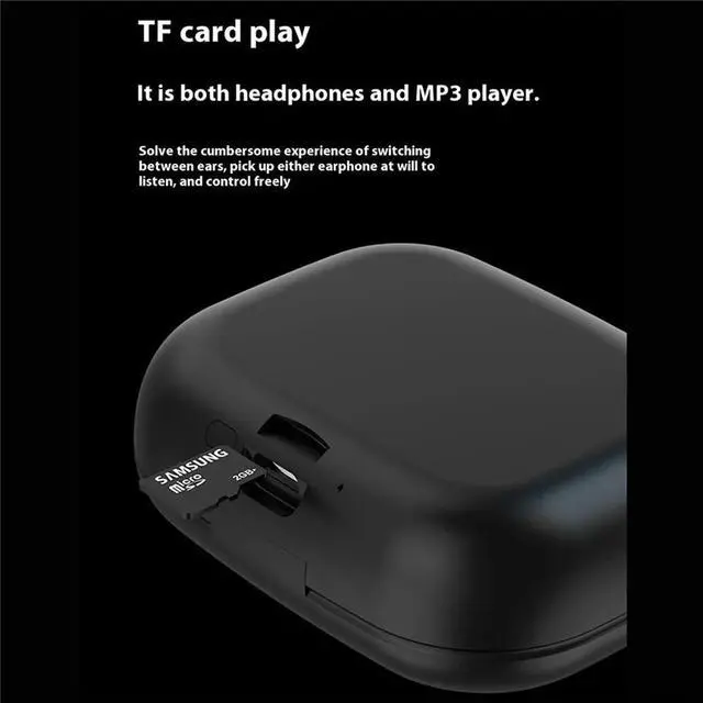 Main image of Headphones AI Translation Earbuds Real Time ligent Multifunction Touch Screen Earphones Bluetooth Black