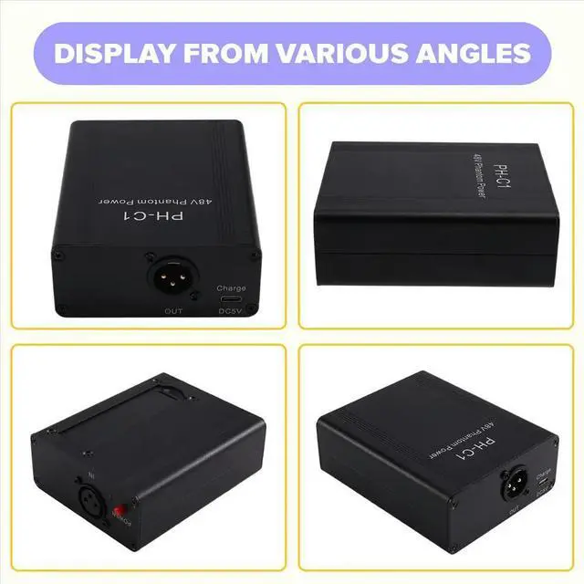 Main image of PH-C1 Microphone Preamp 48V Phantom Power Compact High Gain Microphone Booster Microphones Music Recording Equipment B