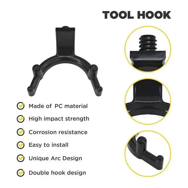 Alt view image 2 of 3 - 12pcs Shed Hooks , U Tool Hangers for Suncast/Craftsman Shed Tool Hooks Shed Shelves Accessories